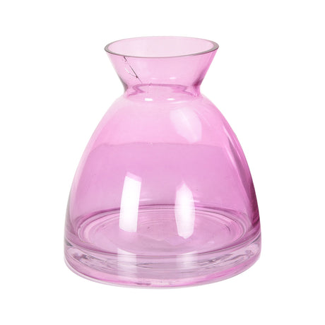 Florero Vidrio Rosa