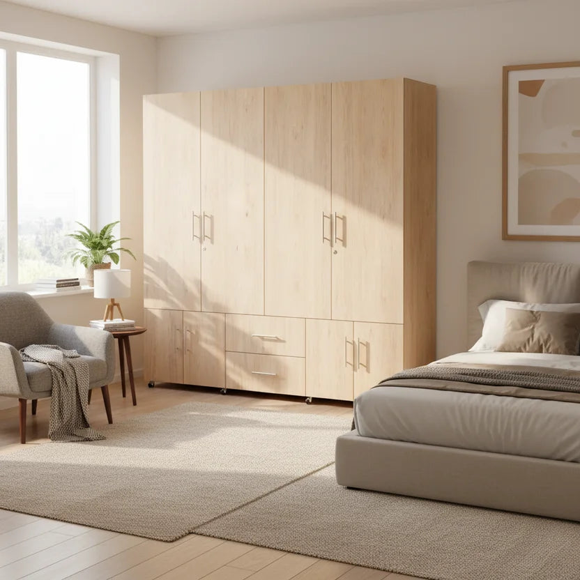 Closet cantelmo rovere/blanco 200x200x48
