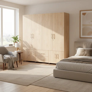 Closet cantelmo rovere/blanco 200x200x48