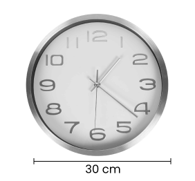 Reloj Plata Blanco 30cm