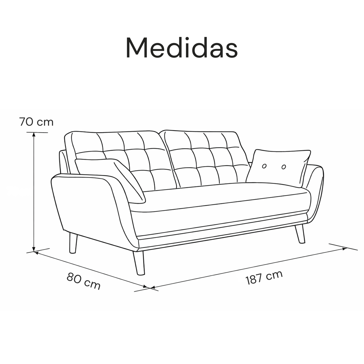 Sofá Eberhad 3 Puestos