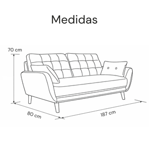 Sofá Eberhad 3 Puestos
