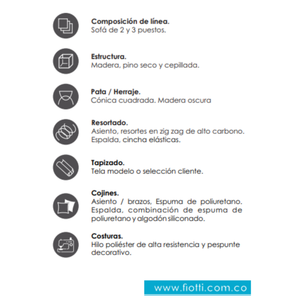 Sofá Evora 2 Puestos