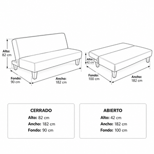 Sofá Cama 3P Sitton