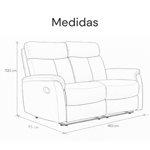 Sofá Reclino Tinay 2P
