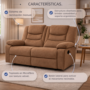Sofá Reclino Kalerin Premium 2P