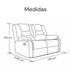Sofá Reclino Kalerin 2P IMP