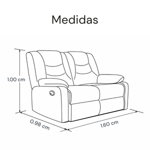 Sofá Reclino Kalerin Premium 2P