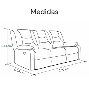 Sofá Reclino Kalerin Premium 3P
