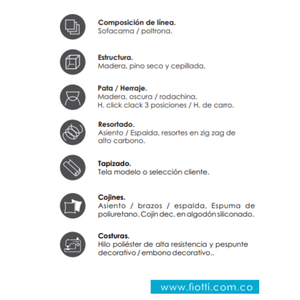 Sofá Cama 2P Klang