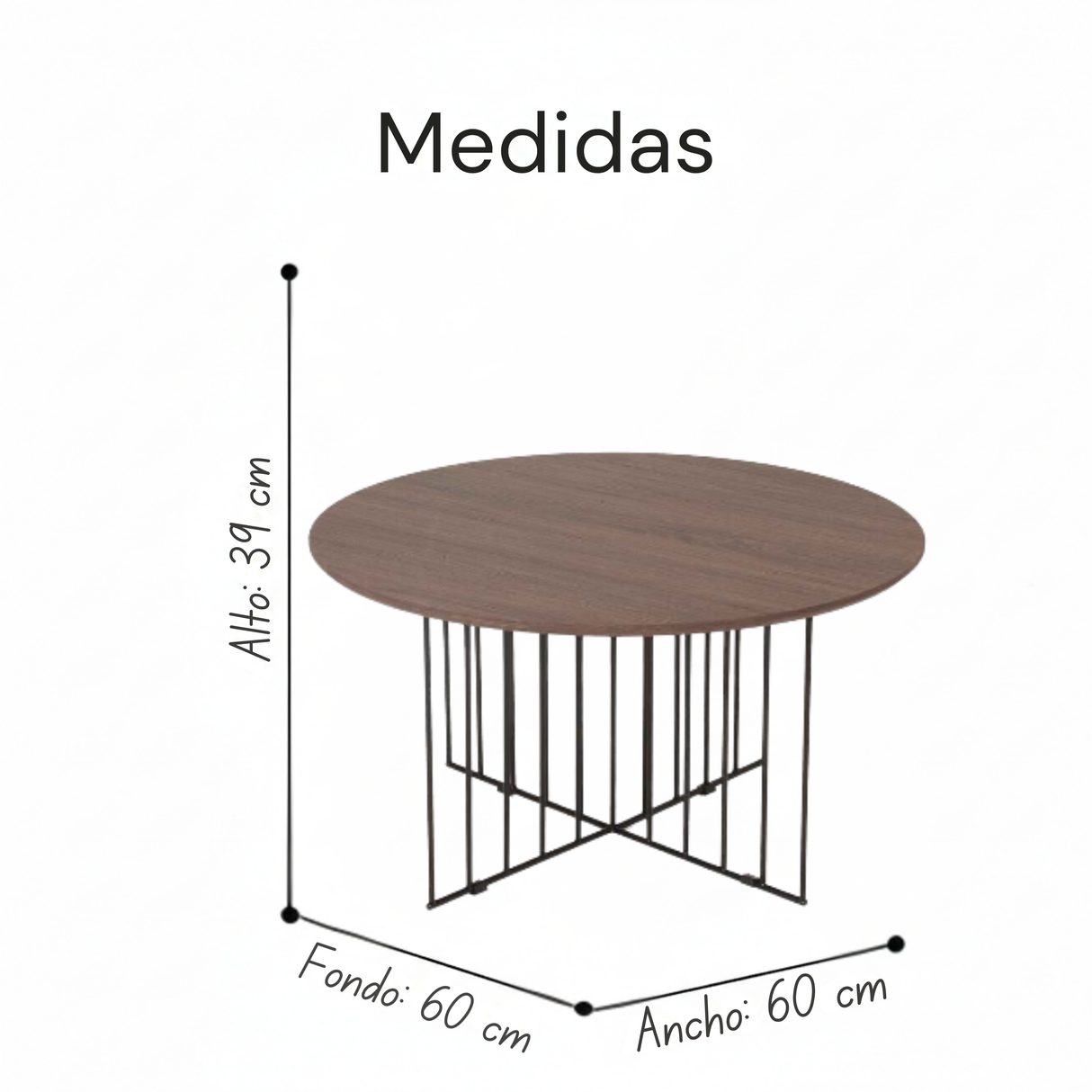 Mesa De Centro Wenoma Peque Color Madera 2C
