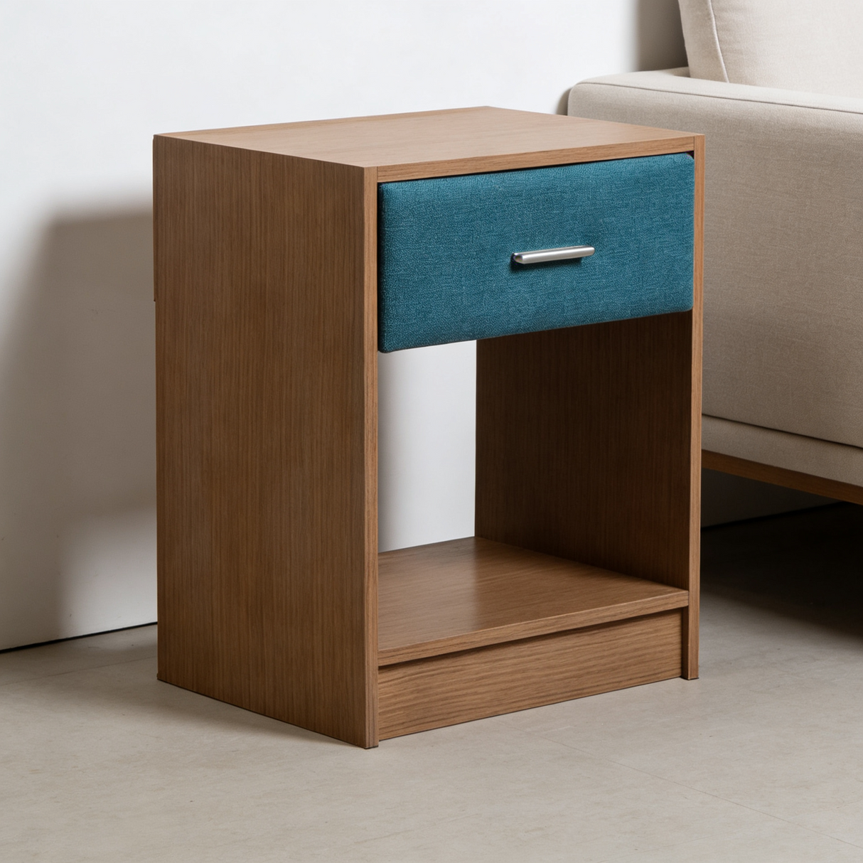 Mesa de noche Osttuni Tapizada