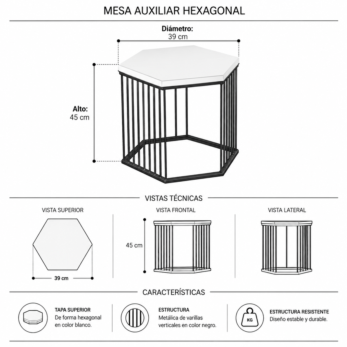 Mesa Auxiliar ABIAH