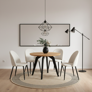 Comedor Akiva 4P Redondo (Beige) 3c 1 Metro De Diametro