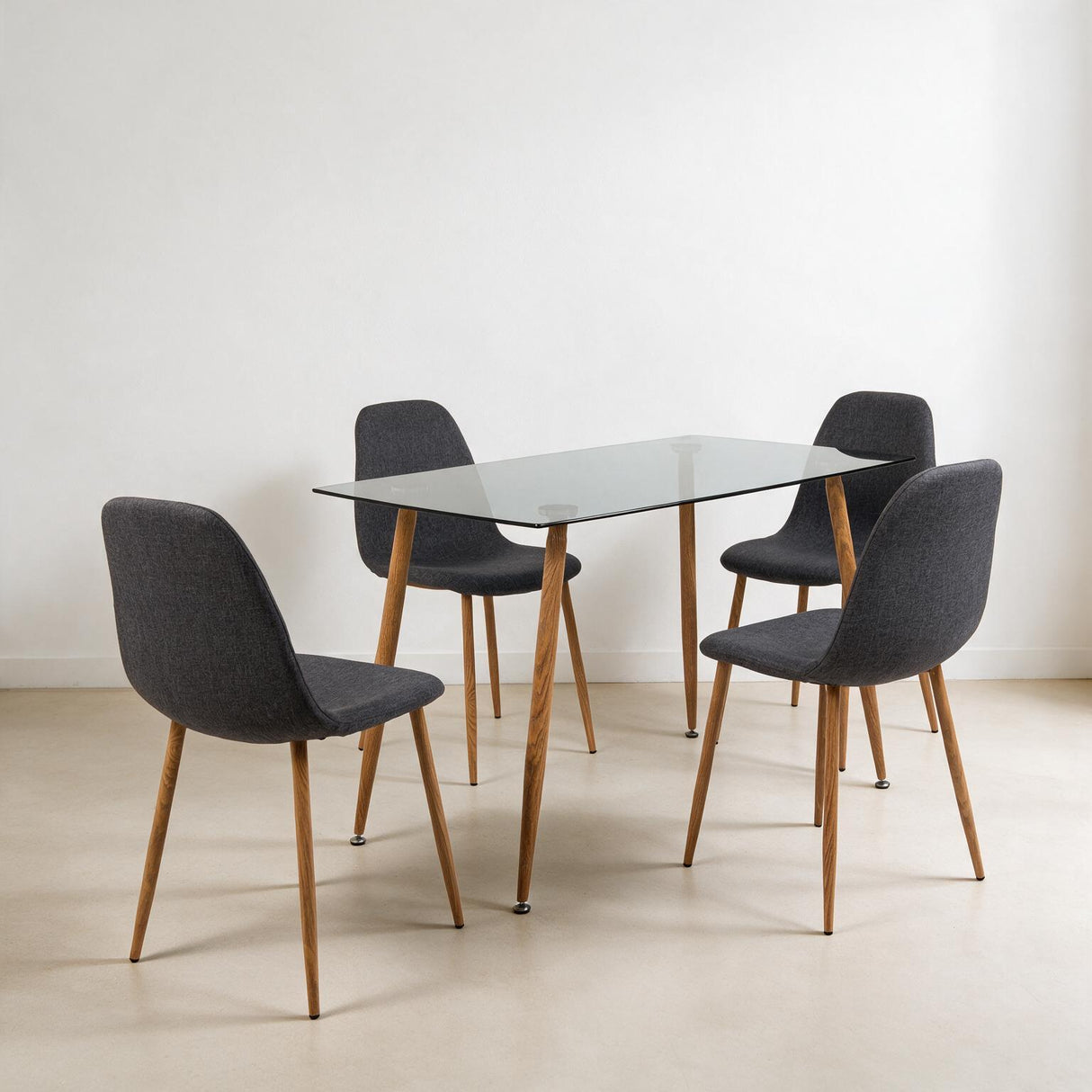 Comedor Rudy Cristal 4P