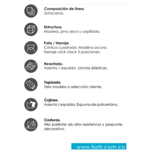 Sofá Cama 3P Sitton