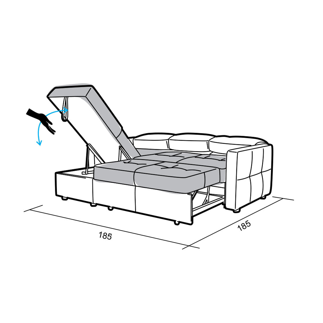 Sofá Cama En L Toledo Derecho