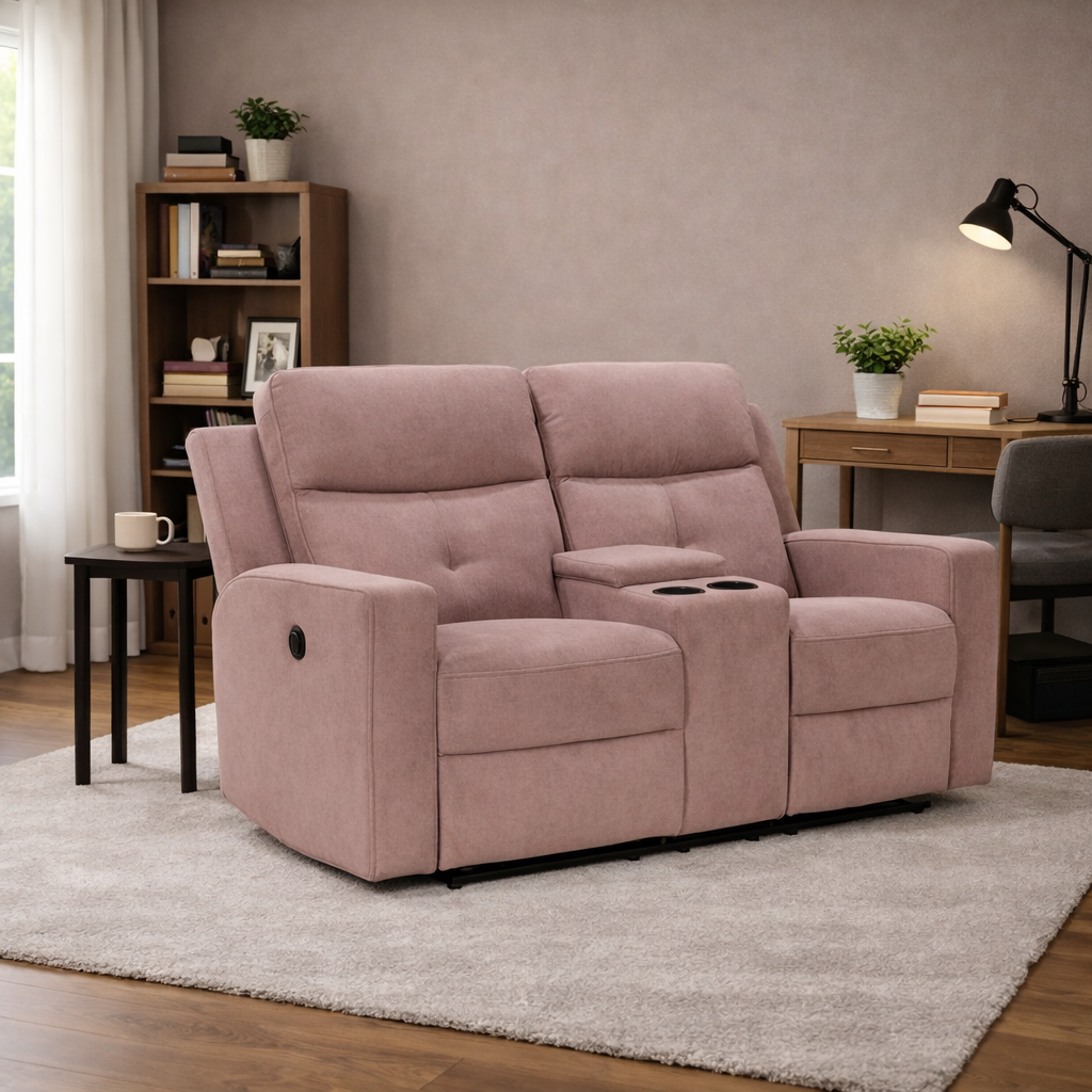 Sofá Tacio Reclinable con Consola 2P