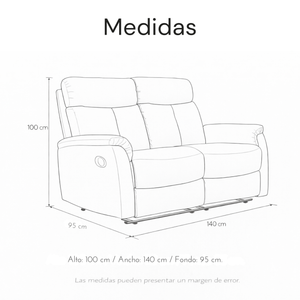 Sofá Reclino Tinay 2 Puestos