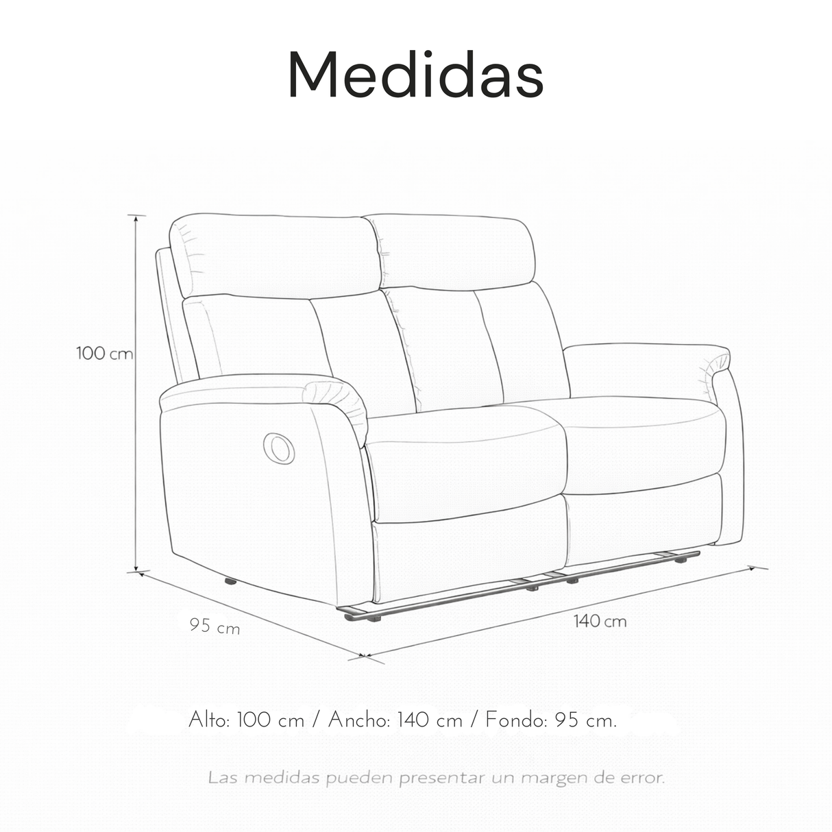 Sofá Reclino Tinay 2 Puestos