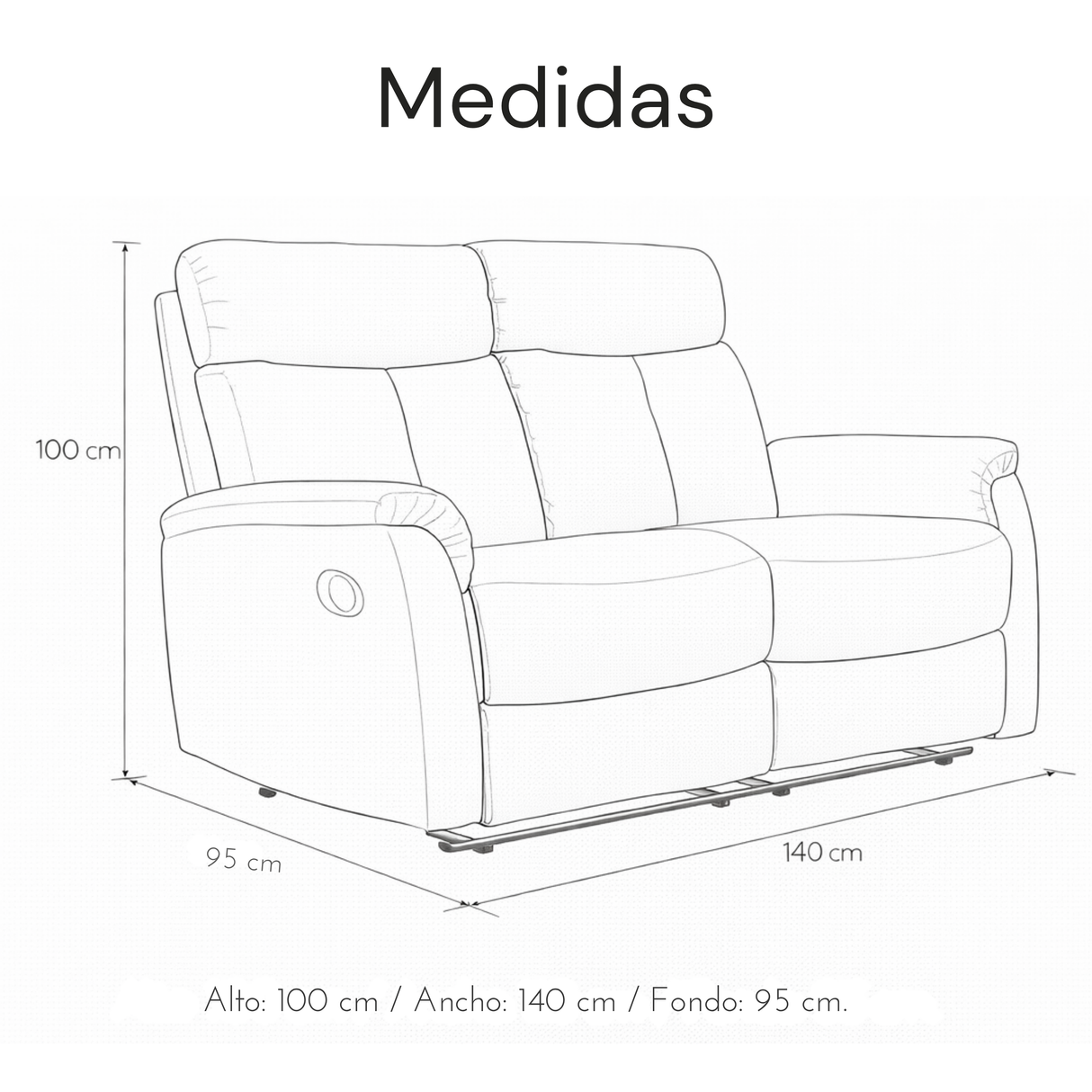 Sofá Reclino Tinay 2 Puestos
