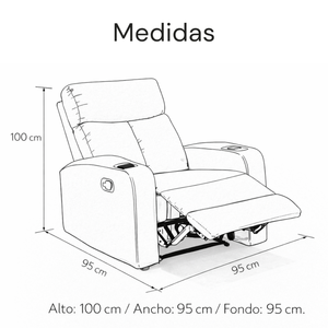Sofá Reclinable Trudy 1P