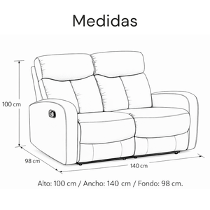 Sofá Reclino Trudy 2P
