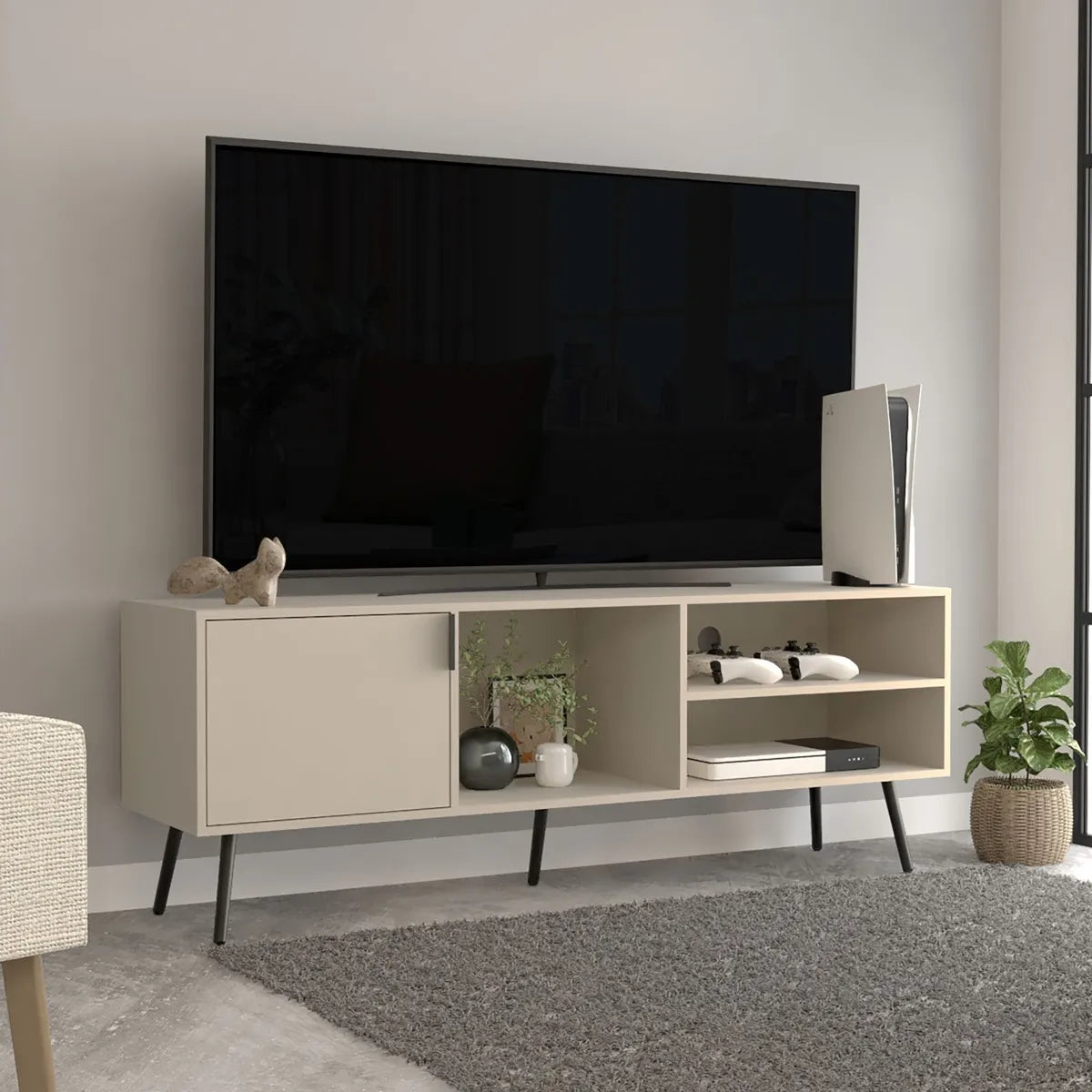 Rack para tv 65" vulcan (1c) capri 58x160x40