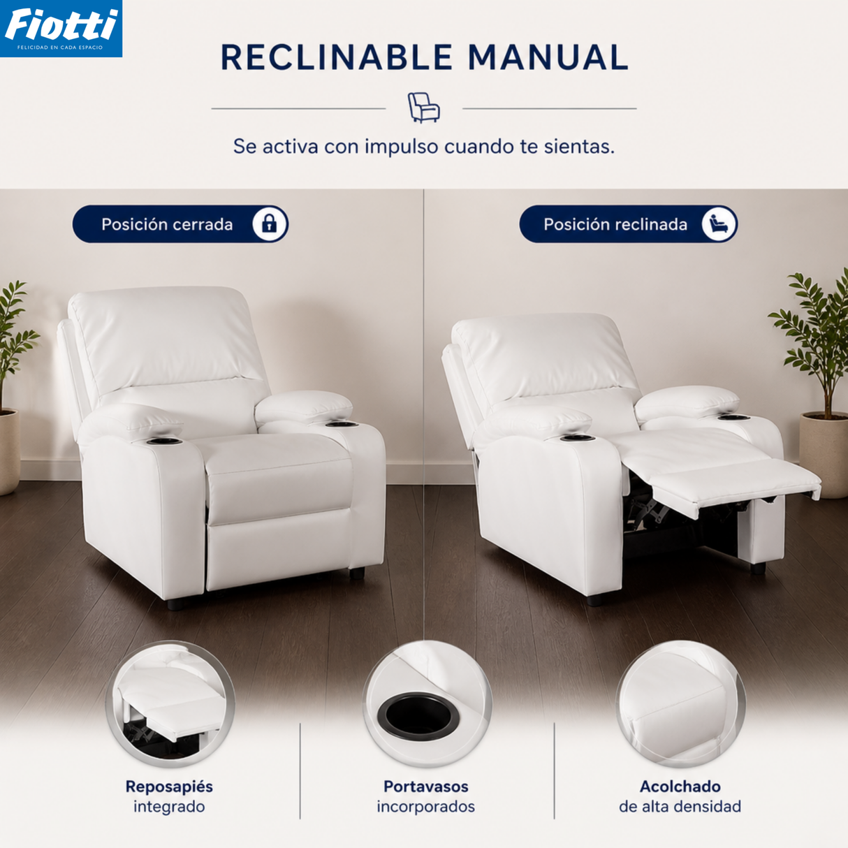 Sofá Reclinable Waheeb 1P